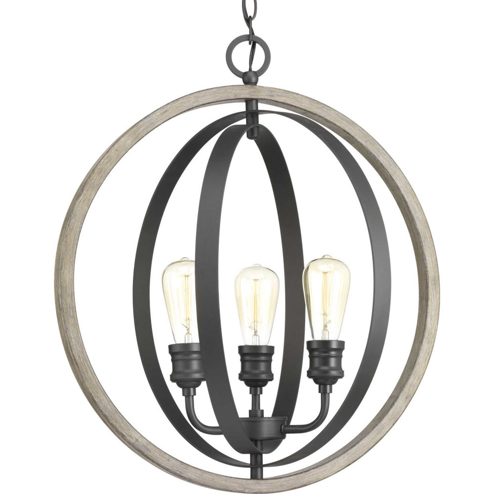 Progress Canada - Three Light Pendant - Conestee - Graphite- Union Lighting Luminaires Decor