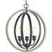 Progress Canada - Three Light Pendant - Conestee - Graphite- Union Lighting Luminaires Decor