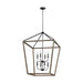 Visual Comfort Studio Canada - Eight Light Chandelier - Gannet - Weathered Oak Wood / Antique Forged Iron- Union Lighting Luminaires Decor