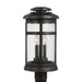 Visual Comfort Studio Canada - Three Light Outdoor Post Lantern - Newport - Antique Bronze- Union Lighting Luminaires Decor