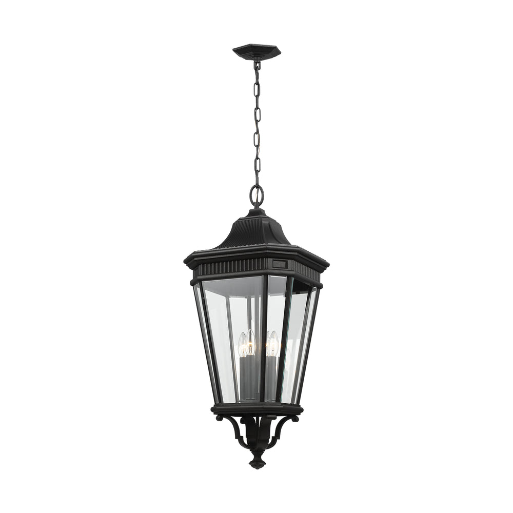 Generation Lighting Canada - Four Light Hanging Lantern - Cotswold Lane - Black- Union Lighting Luminaires Decor