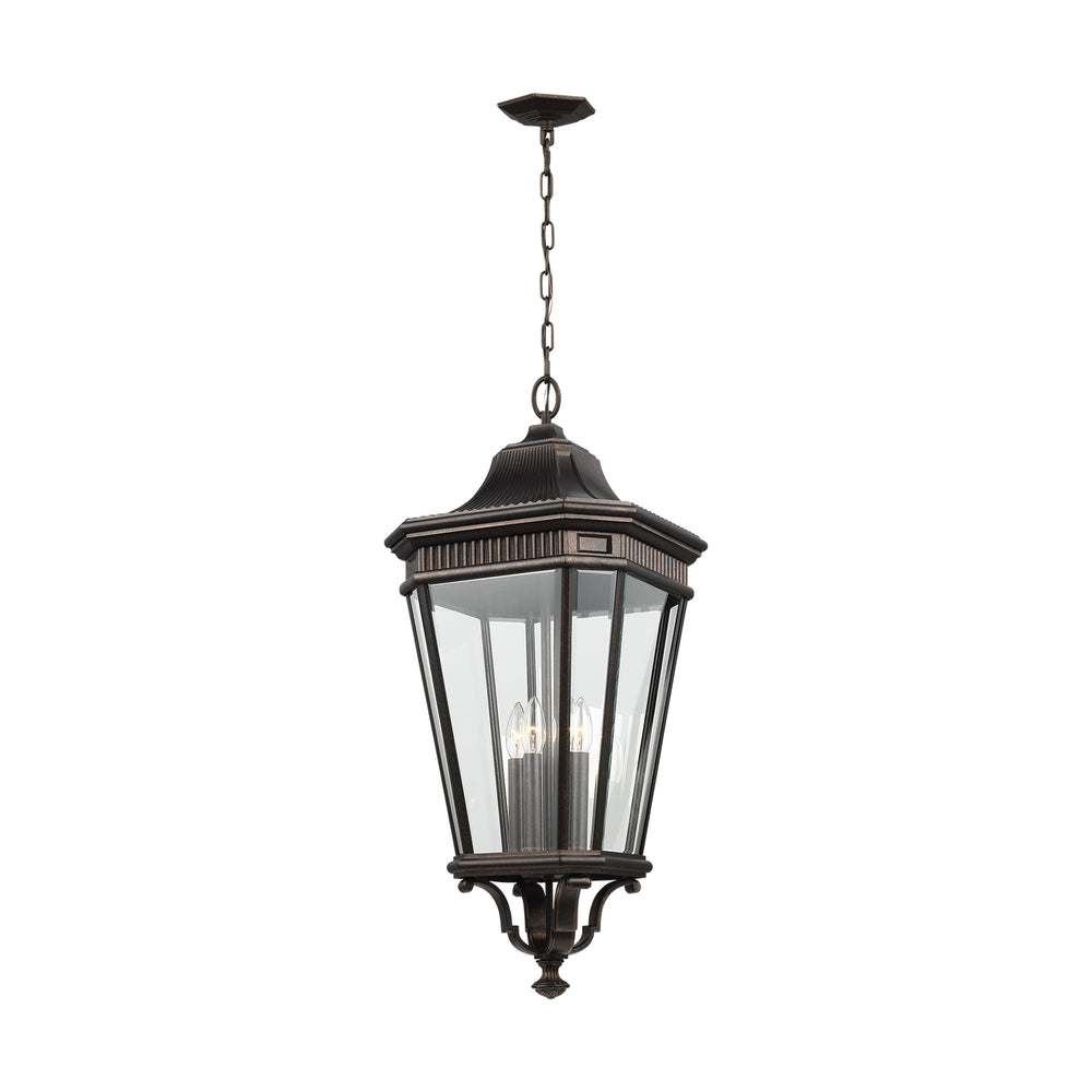 Generation Lighting Canada - Four Light Hanging Lantern - Cotswold Lane - Grecian Bronze- Union Lighting Luminaires Decor