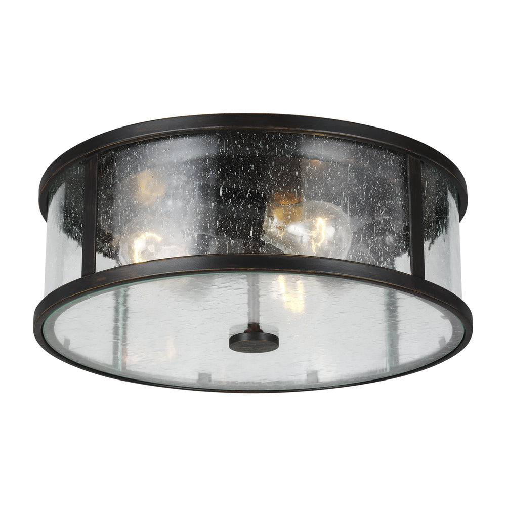Generation Lighting Canada - Three Light Flush Mount - Dakota - Espresso- Union Lighting Luminaires Decor