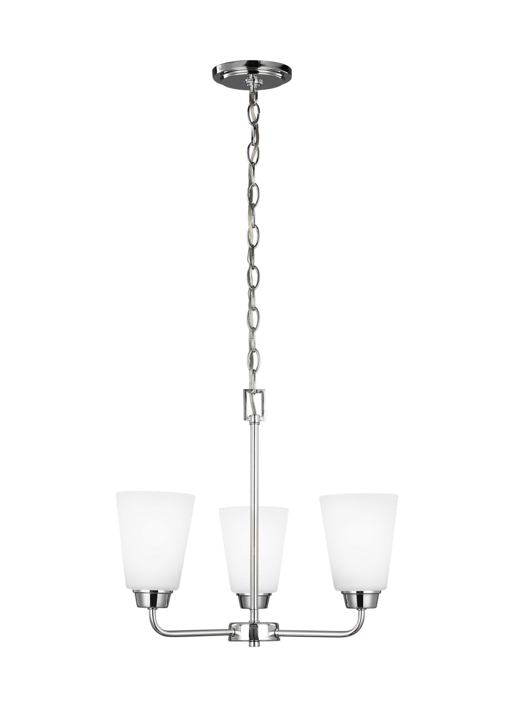 Generation Lighting Canada - Three Light Chandelier - Kerrville - Chrome- Union Lighting Luminaires Decor