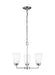 Generation Lighting Canada - Three Light Chandelier - Kerrville - Chrome- Union Lighting Luminaires Decor