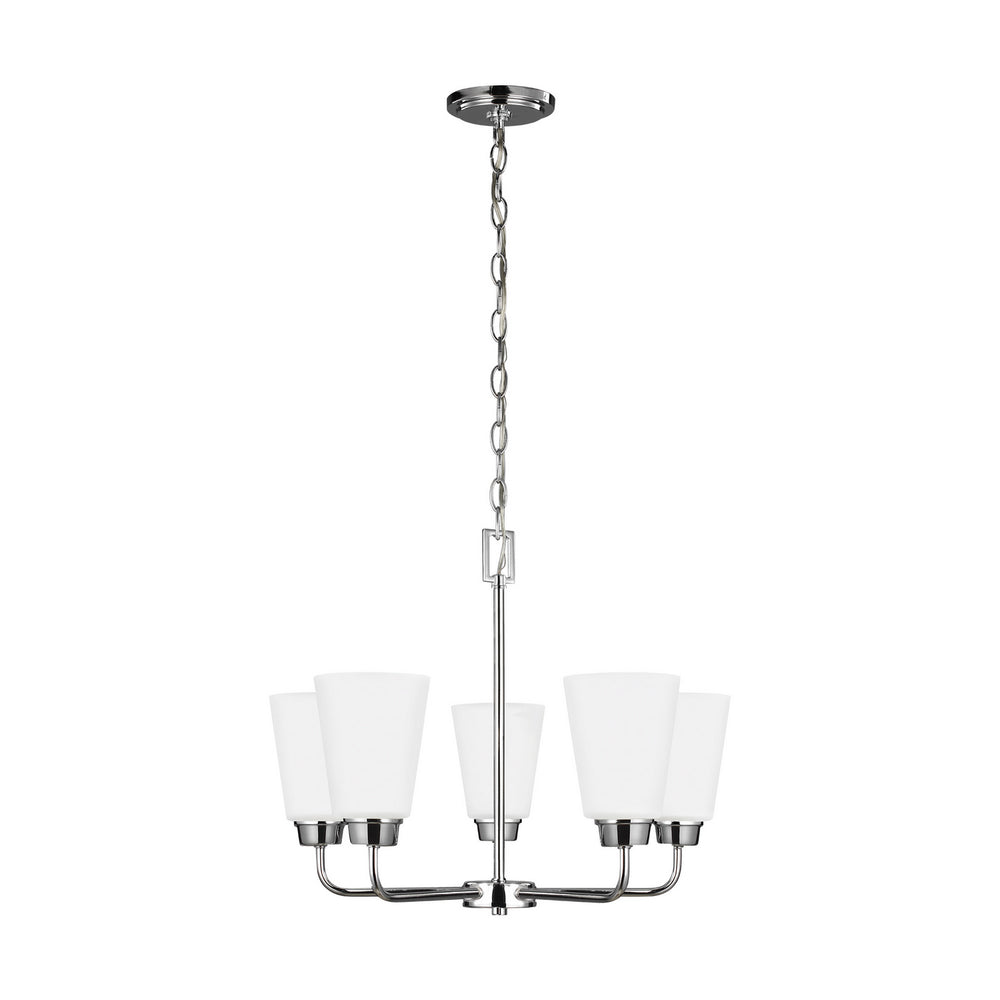 Generation Lighting Canada - Five Light Chandelier - Kerrville - Chrome- Union Lighting Luminaires Decor