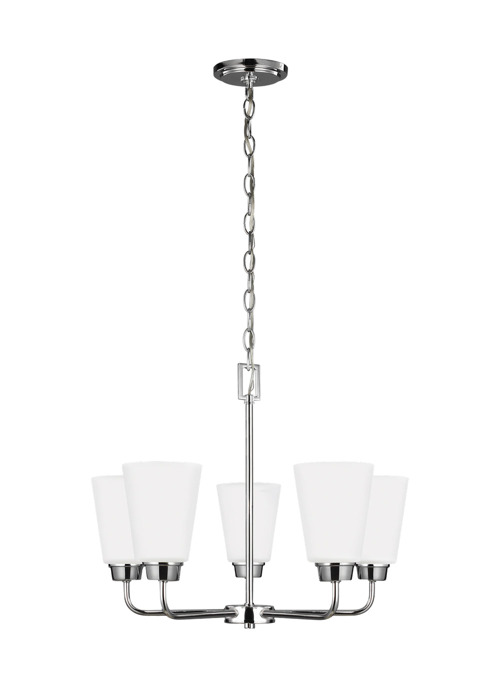 Generation Lighting Canada - Five Light Chandelier - Kerrville - Chrome- Union Lighting Luminaires Decor