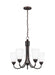 Generation Lighting Canada - Five Light Chandelier - Seville - Bronze- Union Lighting Luminaires Decor