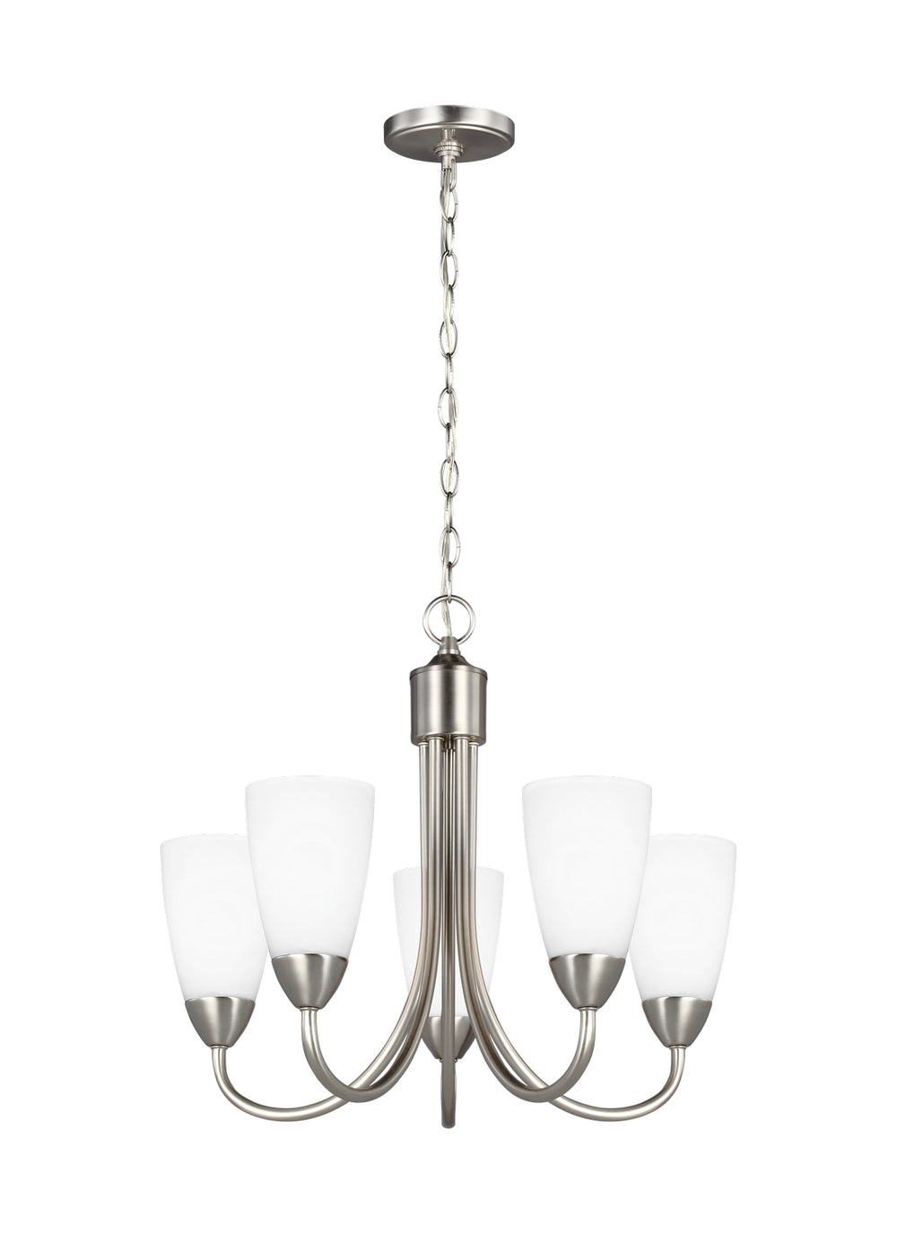 Generation Lighting Canada - Five Light Chandelier - Seville - Brushed Nickel- Union Lighting Luminaires Decor