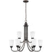 Generation Lighting Canada - Nine Light Chandelier - Seville - Bronze- Union Lighting Luminaires Decor