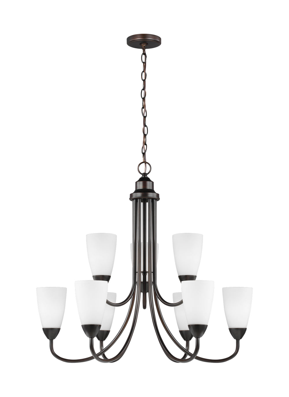 Generation Lighting Canada - Nine Light Chandelier - Seville - Bronze- Union Lighting Luminaires Decor