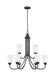 Generation Lighting Canada - Nine Light Chandelier - Seville - Bronze- Union Lighting Luminaires Decor