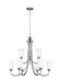 Generation Lighting Canada - Nine Light Chandelier - Seville - Brushed Nickel- Union Lighting Luminaires Decor
