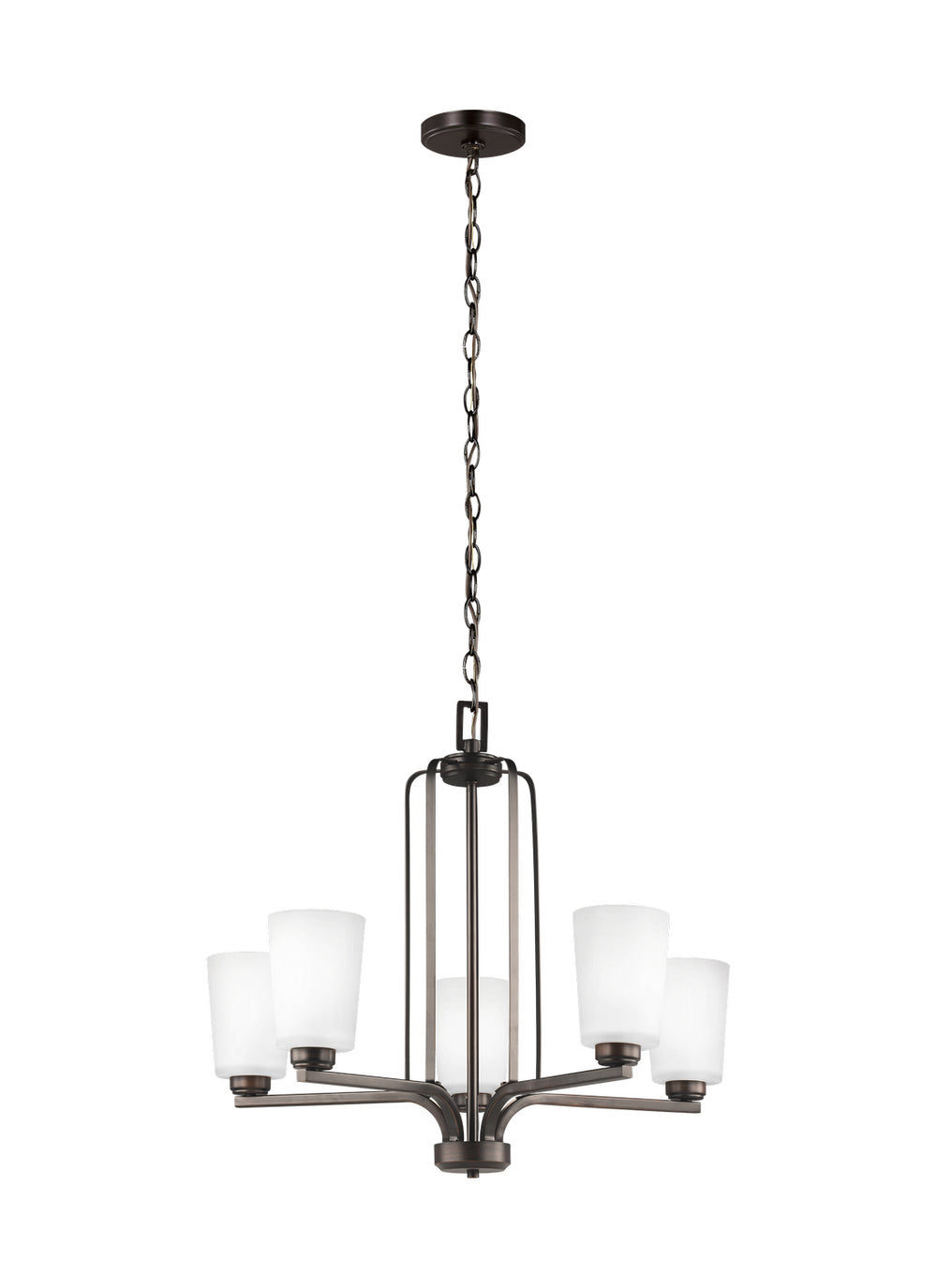 Generation Lighting Canada - Five Light Chandelier - Franport - Bronze- Union Lighting Luminaires Decor