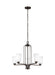 Generation Lighting Canada - Five Light Chandelier - Franport - Bronze- Union Lighting Luminaires Decor