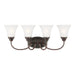 Generation Lighting Canada - Four Light Wall / Bath - Holman - Bronze- Union Lighting Luminaires Decor