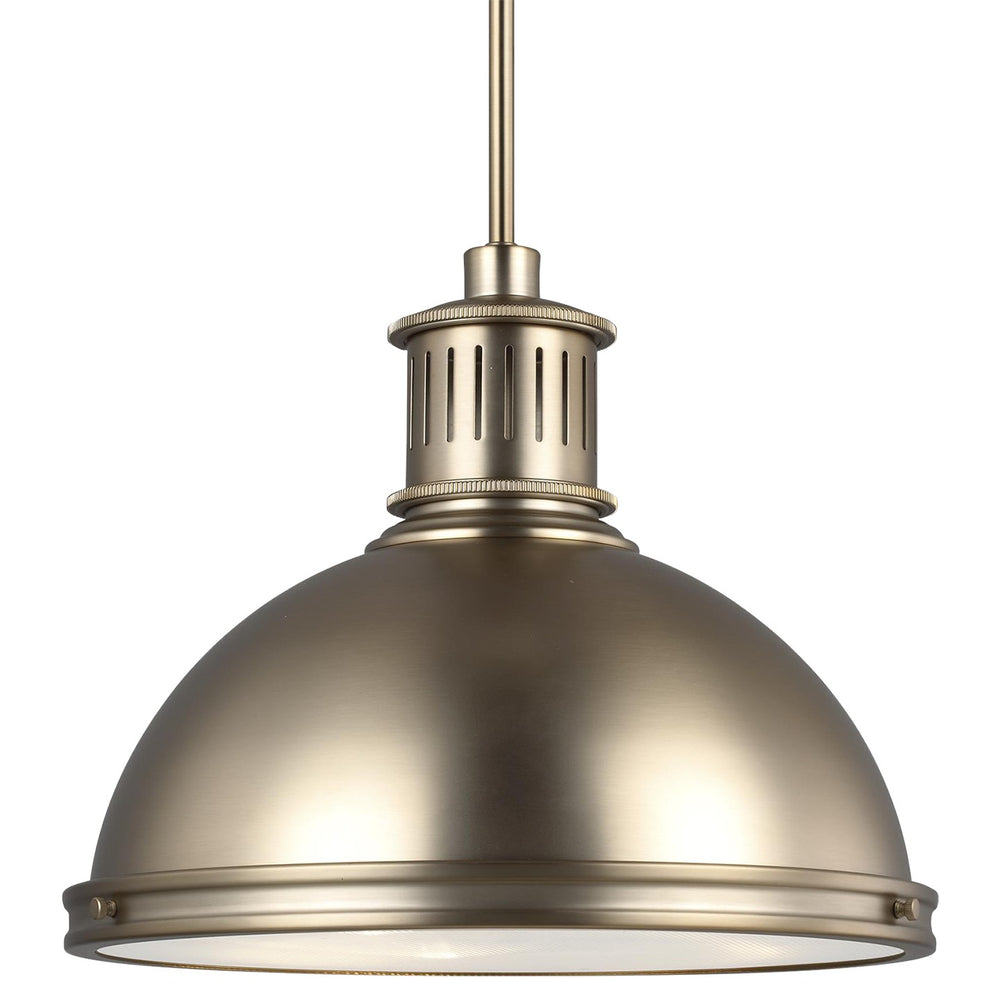 Generation Lighting Canada - Three Light Pendant - Pratt Street Metal - Satin Brass- Union Lighting Luminaires Decor
