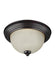 Generation Lighting Canada - Three Light Flush Mount - Geary - Bronze- Union Lighting Luminaires Decor