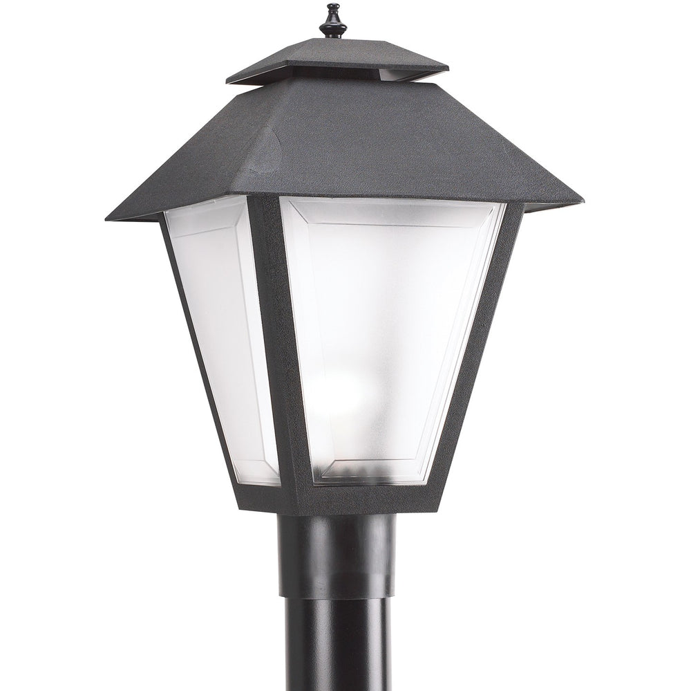 Generation Lighting Canada - One Light Outdoor Post Lantern - Polycarbonate Outdoor - Black- Union Lighting Luminaires Decor
