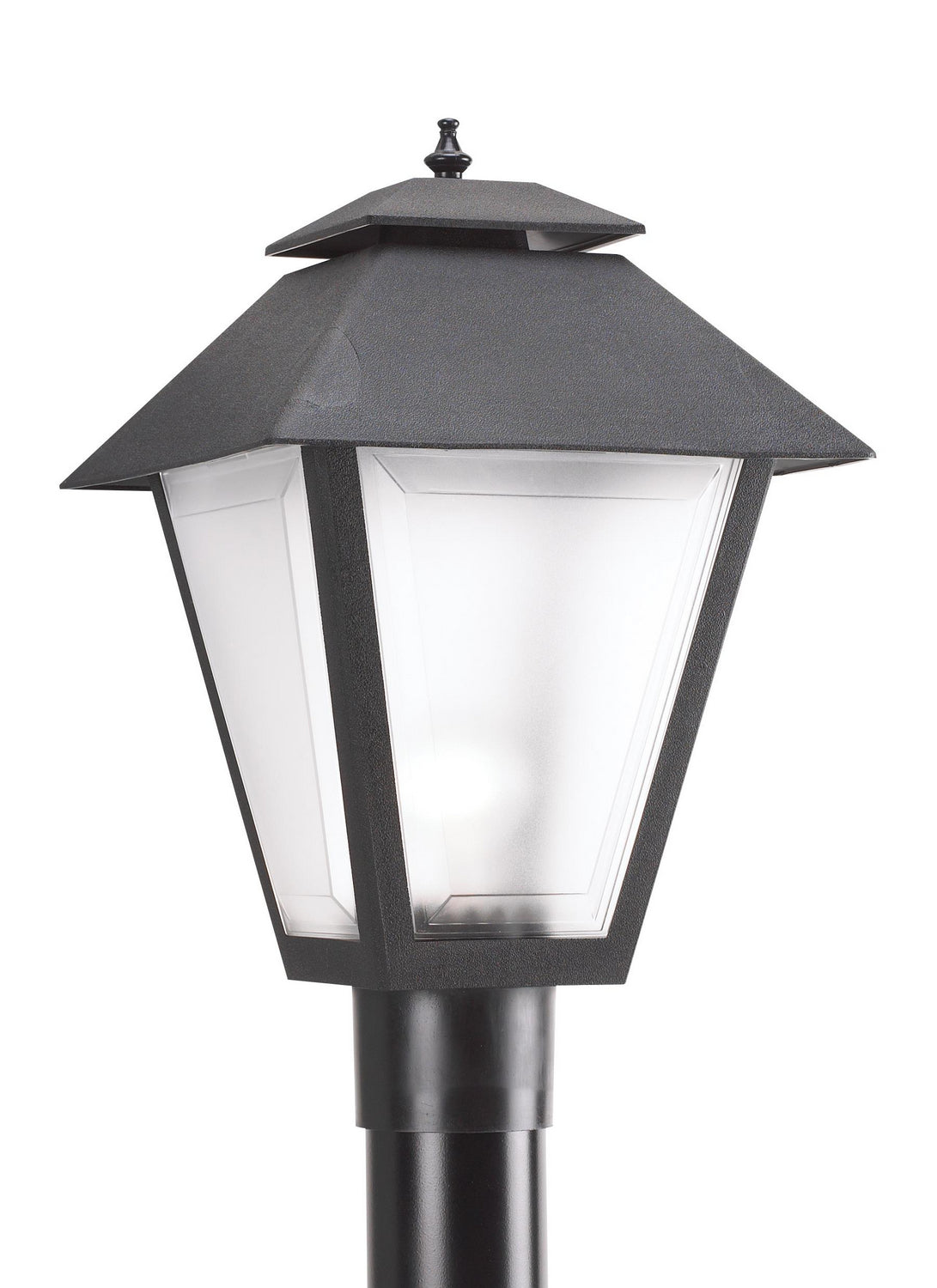 Generation Lighting Canada. - One Light Outdoor Post Lantern - Polycarbonate Outdoor - Black- Union Lighting Luminaires Decor