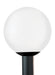 Generation Lighting Canada. - One Light Outdoor Post Lantern - Outdoor Globe - White Plastic- Union Lighting Luminaires Decor