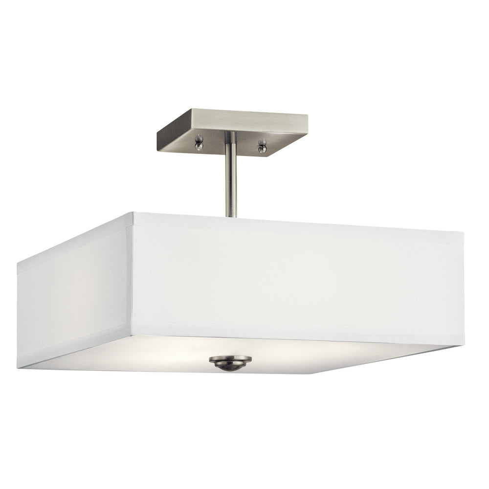 Kichler Canada - Three Light Semi Flush Mount - Shailene - Brushed Nickel- Union Lighting Luminaires Decor