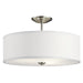 Kichler Canada - Three Light Semi Flush Mount - Shailene - Brushed Nickel- Union Lighting Luminaires Decor