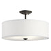Kichler Canada - Three Light Semi Flush Mount - Shailene - Olde Bronze- Union Lighting Luminaires Decor