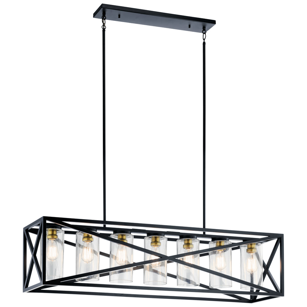 Kichler Canada - Seven Light Linear Chandelier - Moorgate - Black- Union Lighting Luminaires Decor