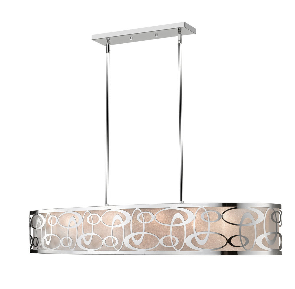 Z-Lite Canada - Eight Light Linear Chandelier - Opal - Chrome- Union Lighting Luminaires Decor