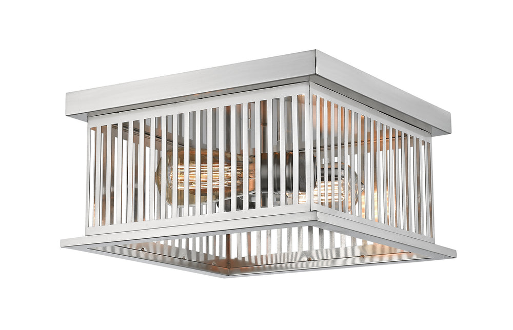 Z-Lite Canada - Two Light Flush Mount - Camellia - Brushed Nickel- Union Lighting Luminaires Decor