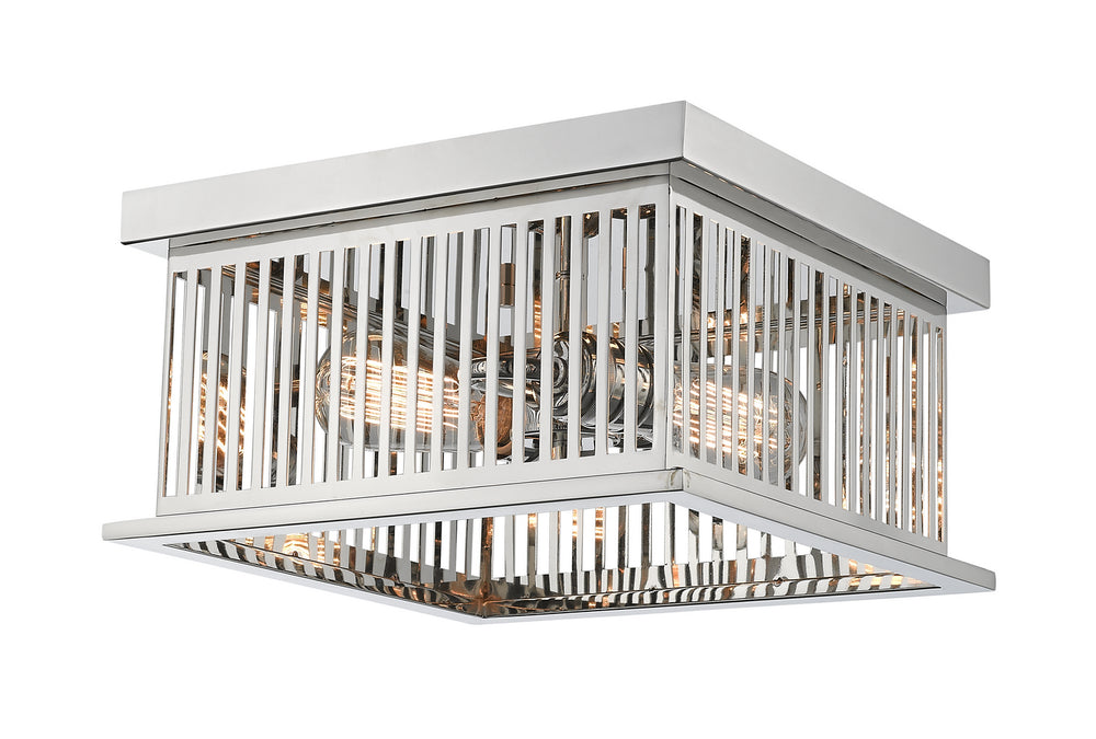Z-Lite Canada - Two Light Flush Mount - Camellia - Polished Nickel- Union Lighting Luminaires Decor