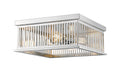 Z-Lite Canada - Three Light Flush Mount - Camellia - Polished Nickel- Union Lighting Luminaires Decor