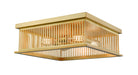 Z-Lite Canada - Four Light Flush Mount - Camellia - Brass- Union Lighting Luminaires Decor