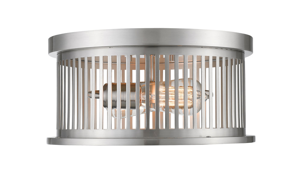 Z-Lite Canada - Two Light Flush Mount - Camellia - Brushed Nickel- Union Lighting Luminaires Decor