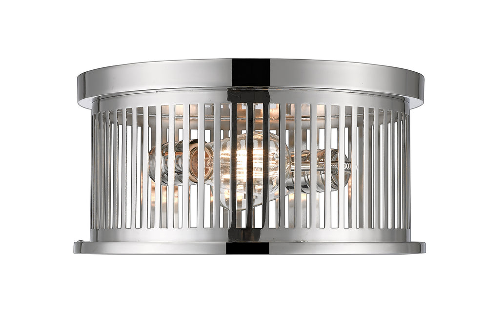 Z-Lite Canada - Two Light Flush Mount - Camellia - Polished Nickel- Union Lighting Luminaires Decor