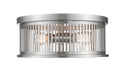 Z-Lite Canada - Three Light Flush Mount - Camellia - Brushed Nickel- Union Lighting Luminaires Decor