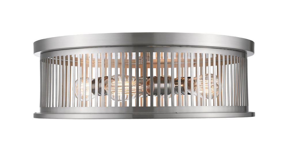 Z-Lite Canada - Four Light Flush Mount - Camellia - Brushed Nickel- Union Lighting Luminaires Decor