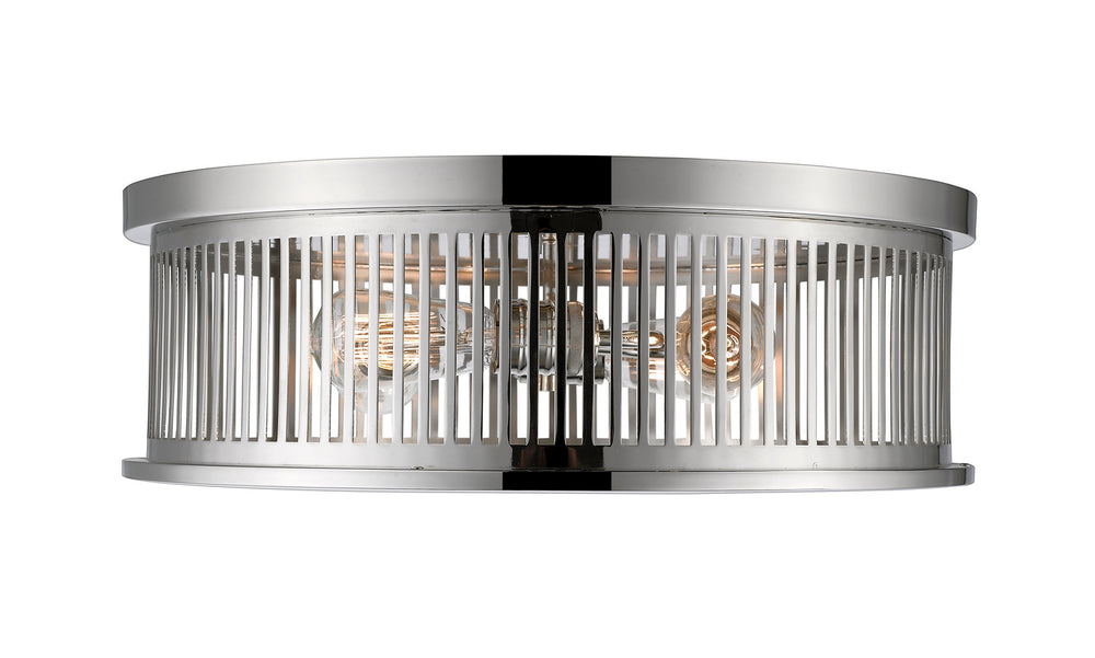 Z-Lite Canada - Four Light Flush Mount - Camellia - Polished Nickel- Union Lighting Luminaires Decor