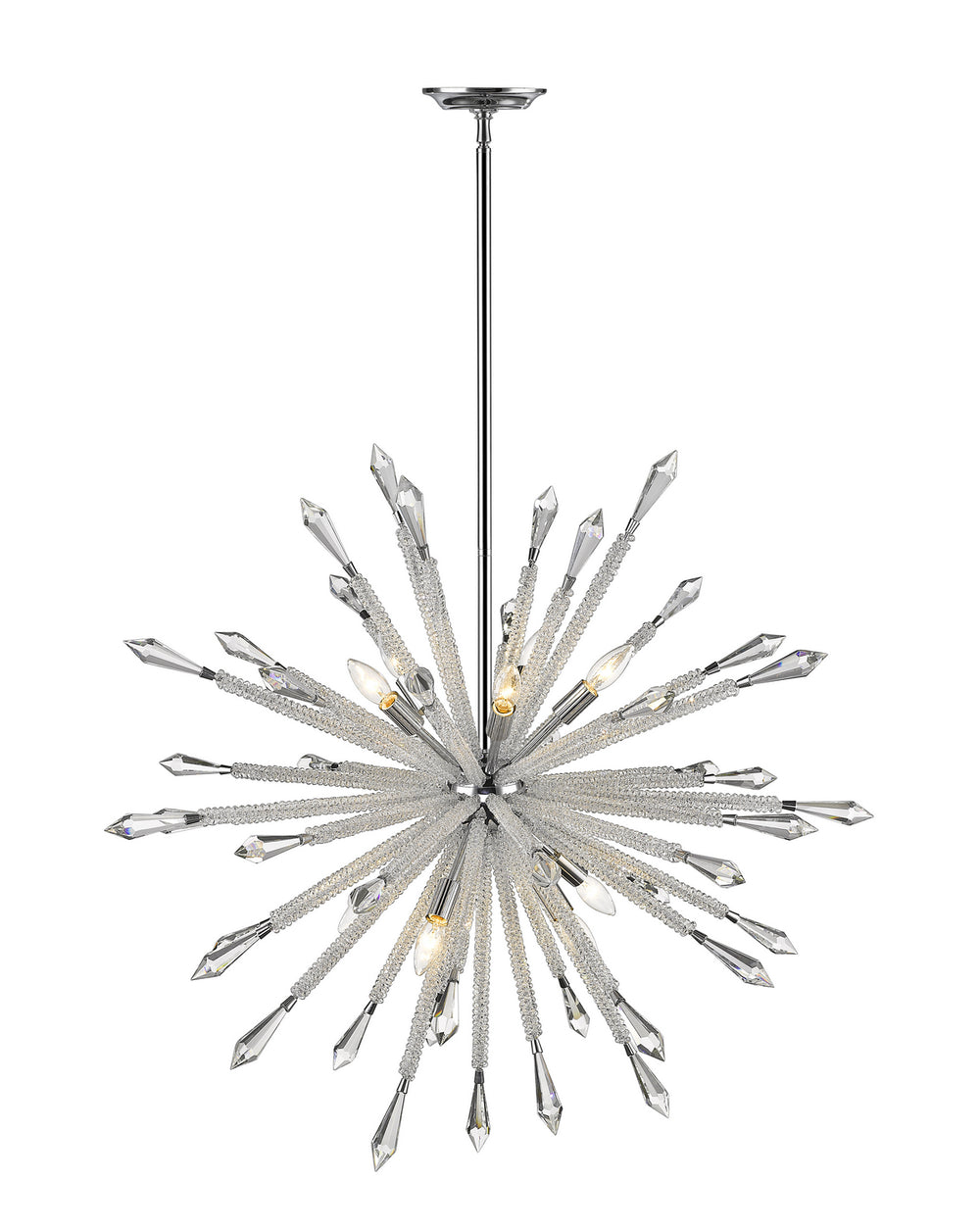 Z-Lite Canada - Ten Light Chandelier - Soleia - Chrome- Union Lighting Luminaires Decor