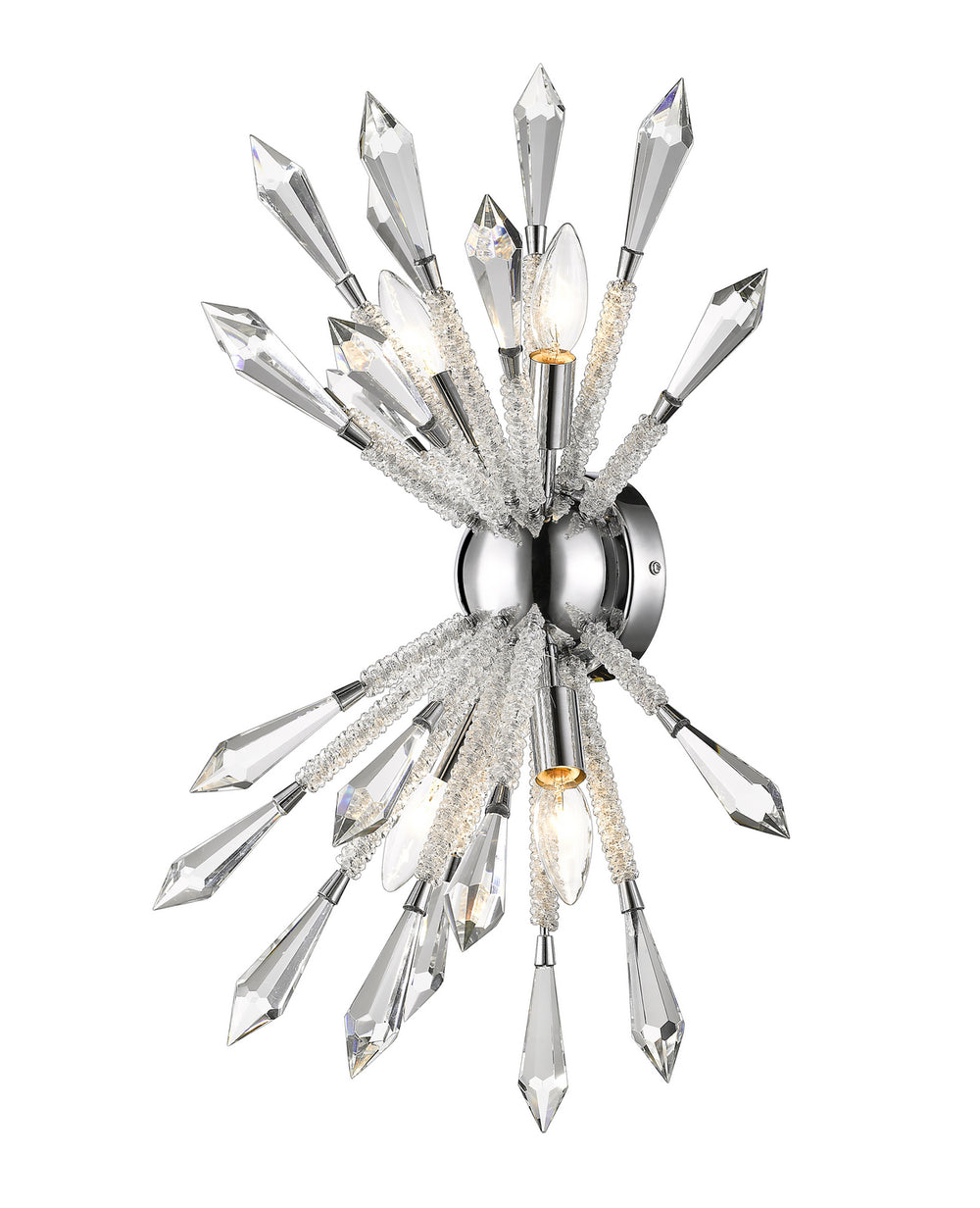 Z-Lite Canada - Four Light Wall Sconce - Soleia - Chrome- Union Lighting Luminaires Decor