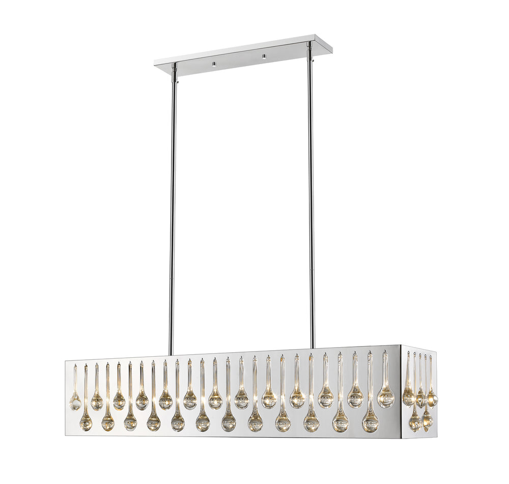 Z-Lite Canada - Seven Light Linear Chandelier - Oberon - Chrome- Union Lighting Luminaires Decor