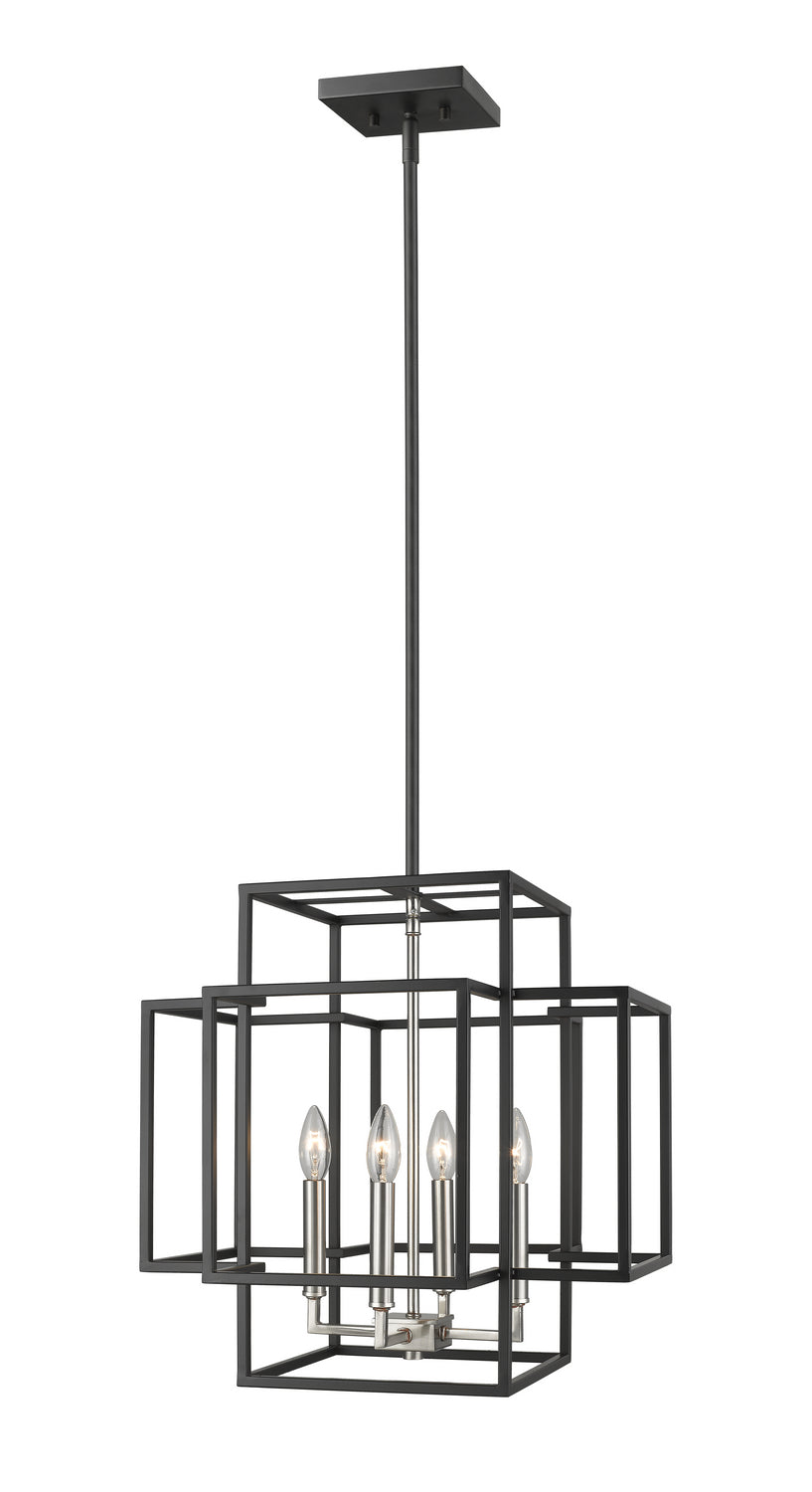 Z-Lite Canada - Four Light Chandelier - Titania - Black + Brushed Nickel- Union Lighting Luminaires Decor