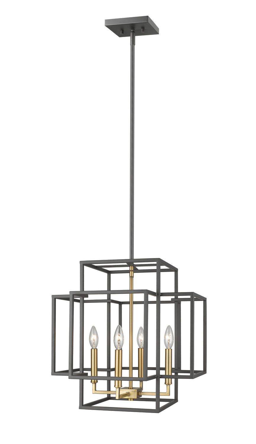 Z-Lite Canada - Four Light Chandelier - Titania - Bronze + Olde Brass- Union Lighting Luminaires Decor