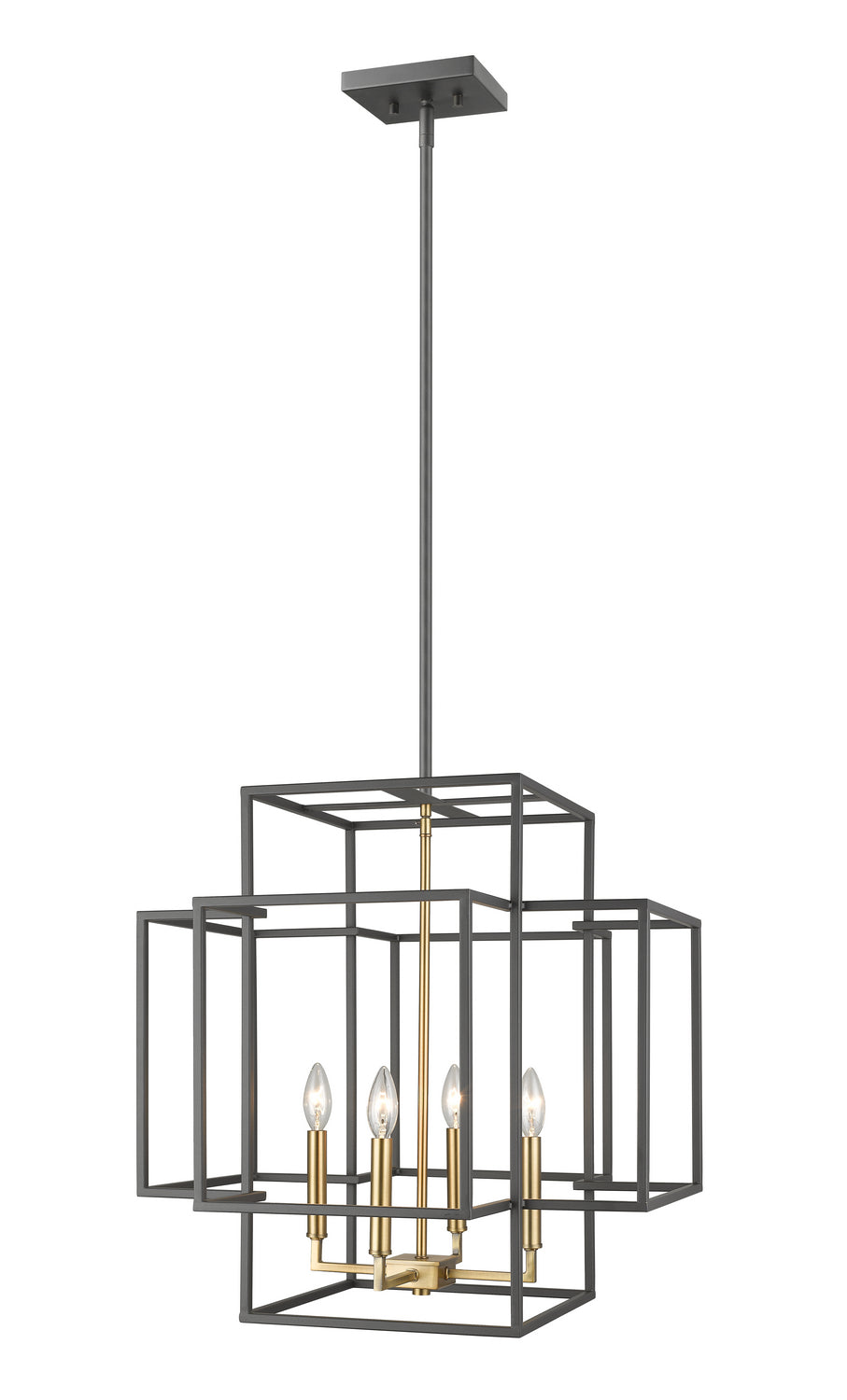 Z-Lite Canada - Four Light Chandelier - Titania - Bronze + Olde Brass- Union Lighting Luminaires Decor