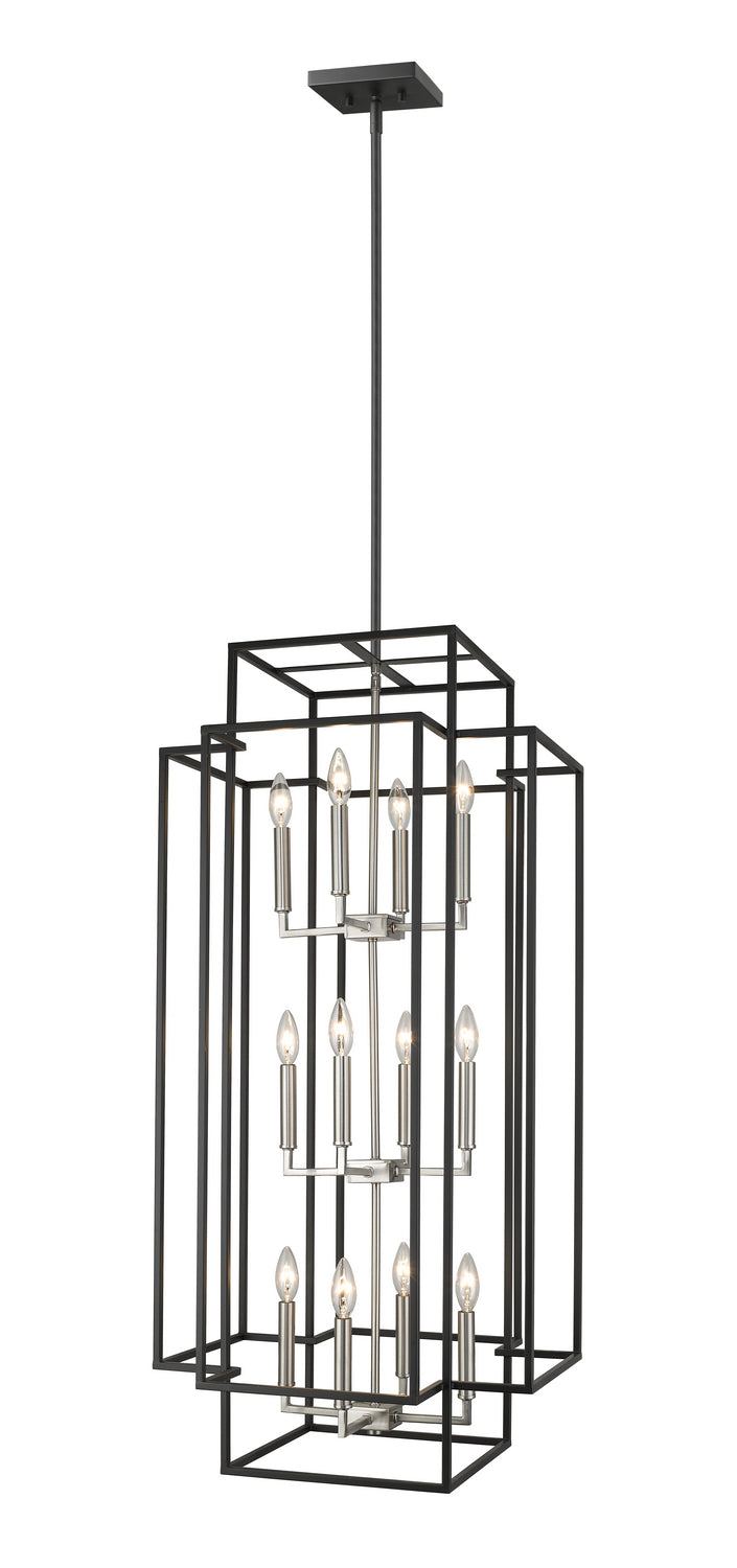 Z-Lite Canada - 12 Light Chandelier - Titania - Black + Brushed Nickel- Union Lighting Luminaires Decor