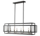 Z-Lite Canada - Eight Light Linear Chandelier - Titania - Black + Brushed Nickel- Union Lighting Luminaires Decor