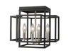 Z-Lite Canada - Four Light Flush Mount - Titania - Black + Brushed Nickel- Union Lighting Luminaires Decor