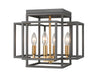 Z-Lite Canada - Four Light Flush Mount - Titania - Bronze + Olde Brass- Union Lighting Luminaires Decor