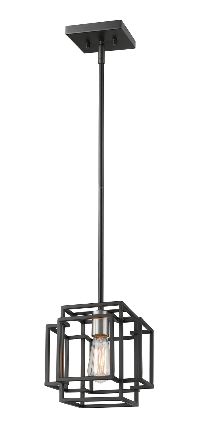 Z-Lite Canada - One Light Pendant - Titania - Black + Brushed Nickel- Union Lighting Luminaires Decor